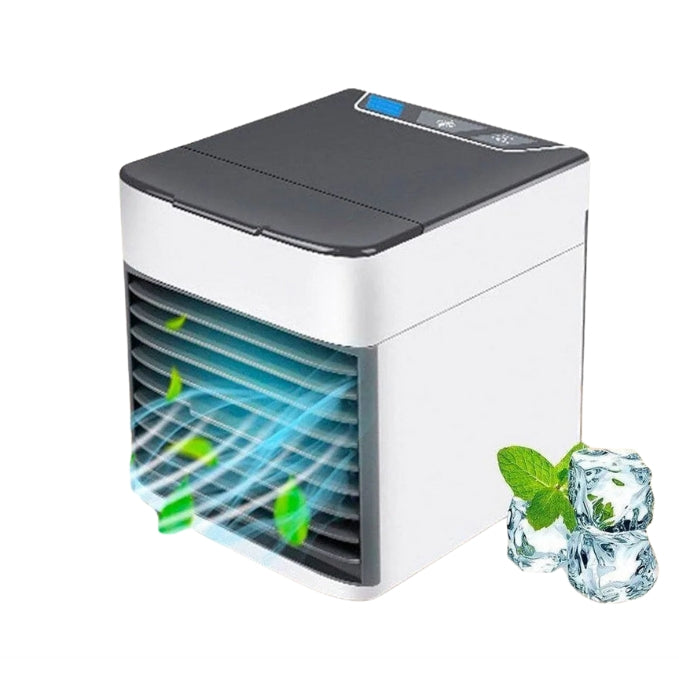 Mini Ar Condicionado Portátil Cooler Umidificador Climatizador Luz Led Clima Artic 3 Velocidades Refrigerador Pessoal